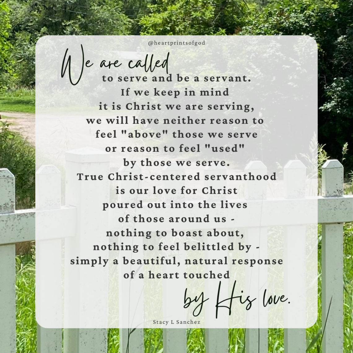 We are called to serve